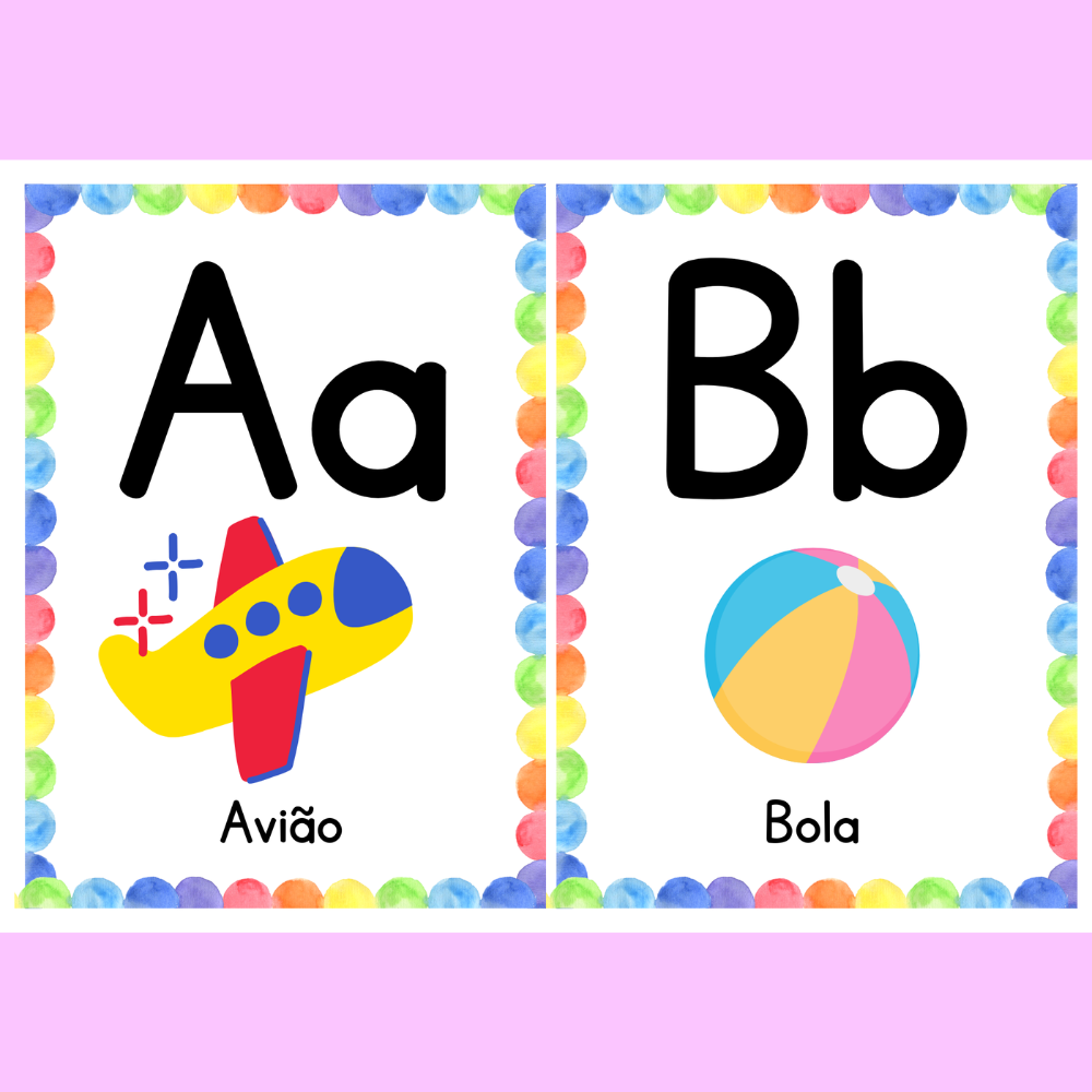 alfabeto de parede ilustrado