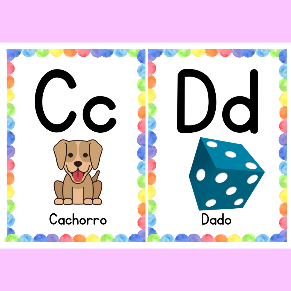 alfabeto de parede ilustrado