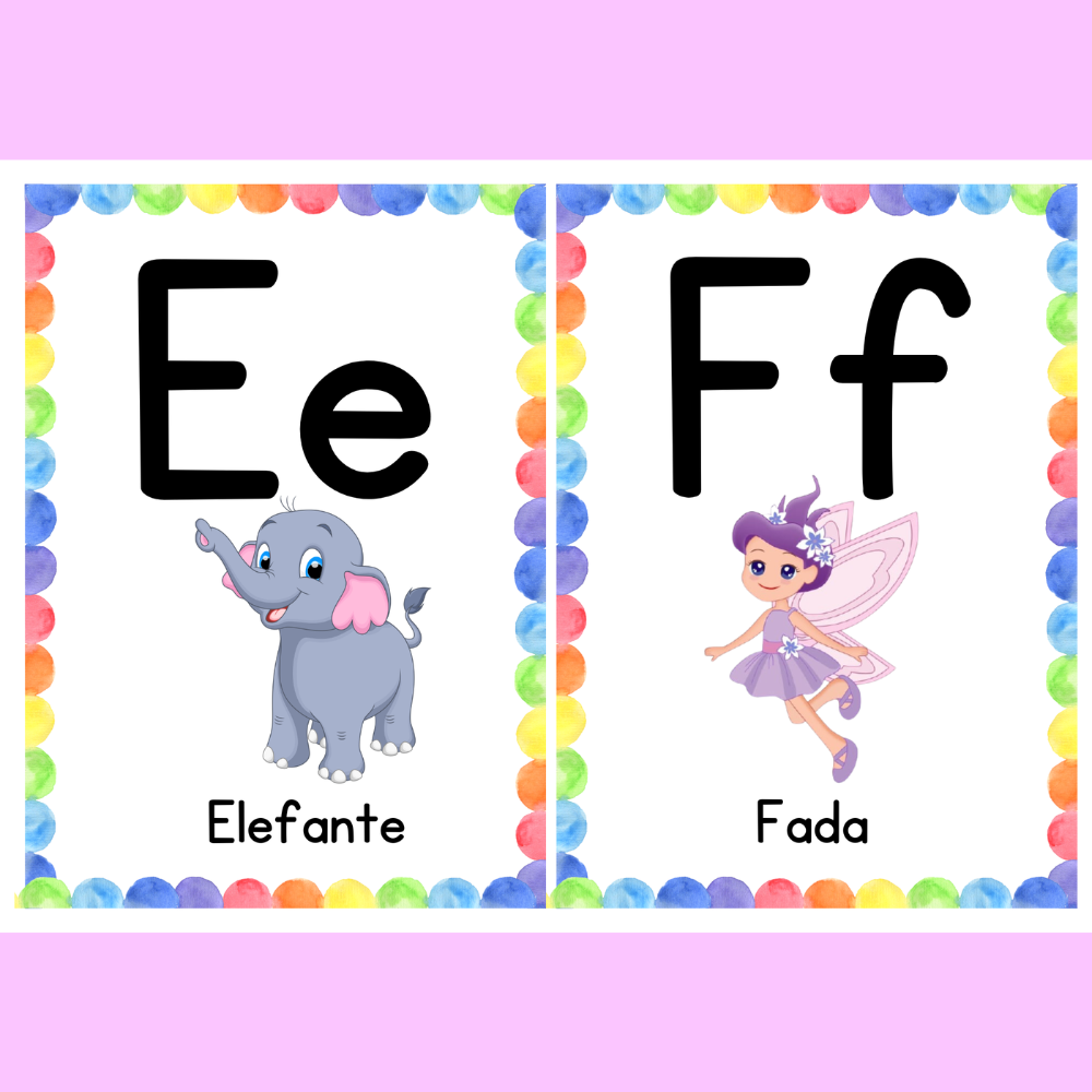 alfabeto de parede ilustrado