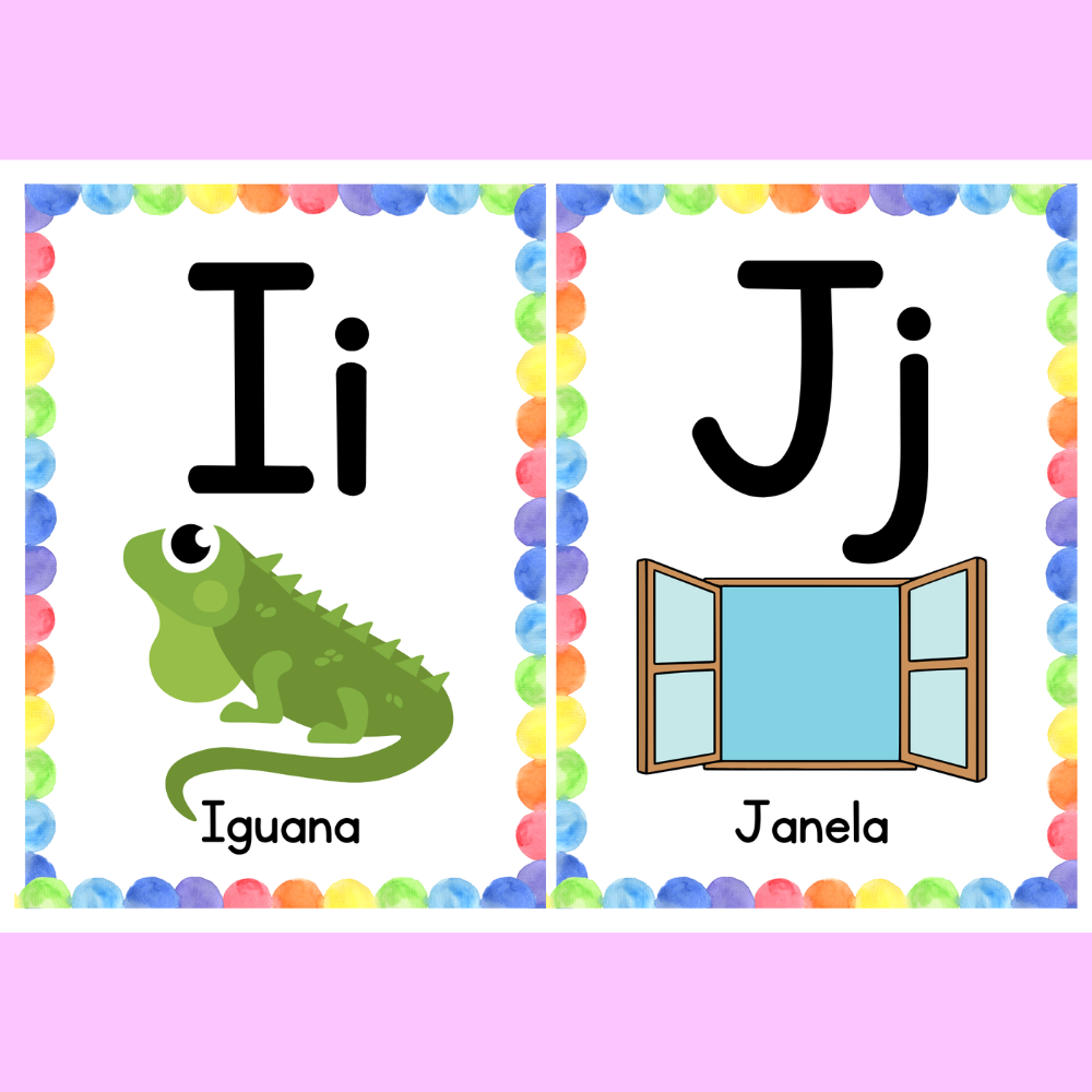 ALFABETO DE PAREDE ILUSTRADO – PDF COLORIDO PARA IMPRIMIR - Imagem 2