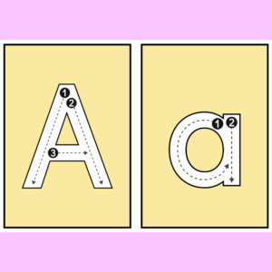 flash cards caligrafia