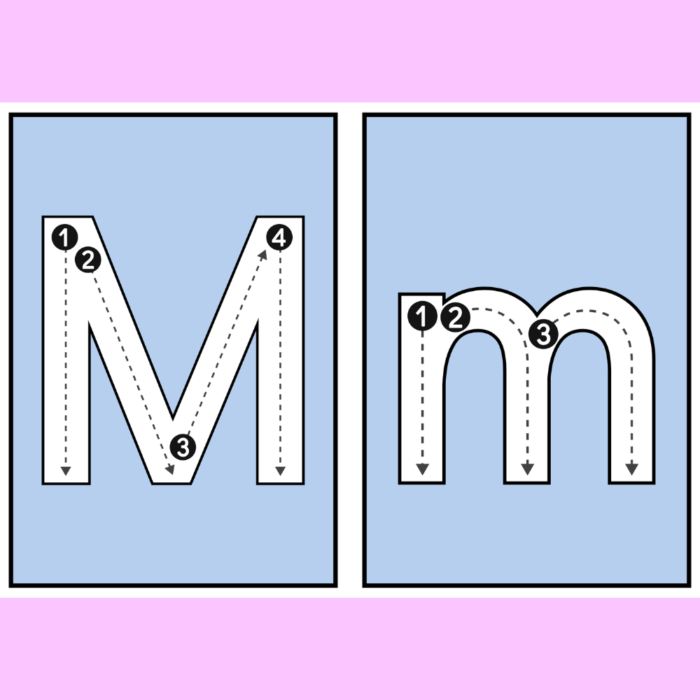 flash cards caligrafia