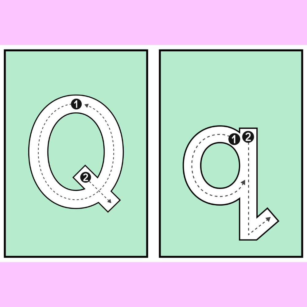 flash cards caligrafia