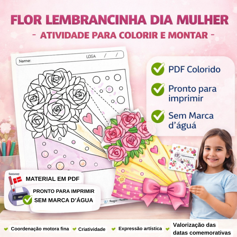 flor lembrancinhas dia da mulher