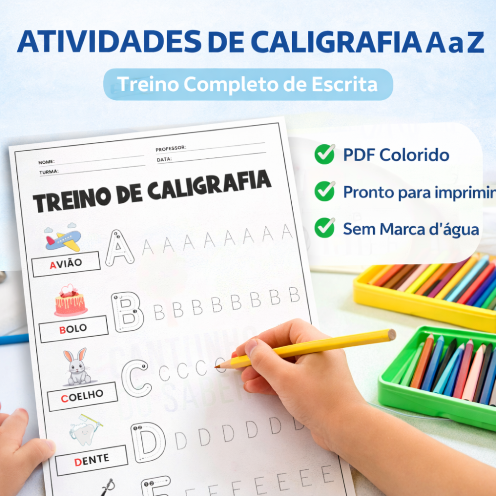 treino de caligrafia