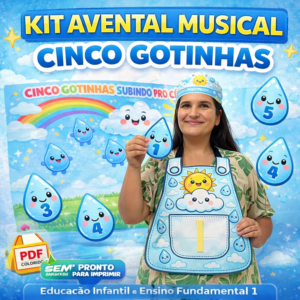 kit avental cinco gotinhas