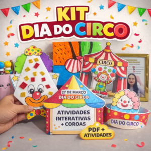 kit dia do circo - atividades interativas e coroas