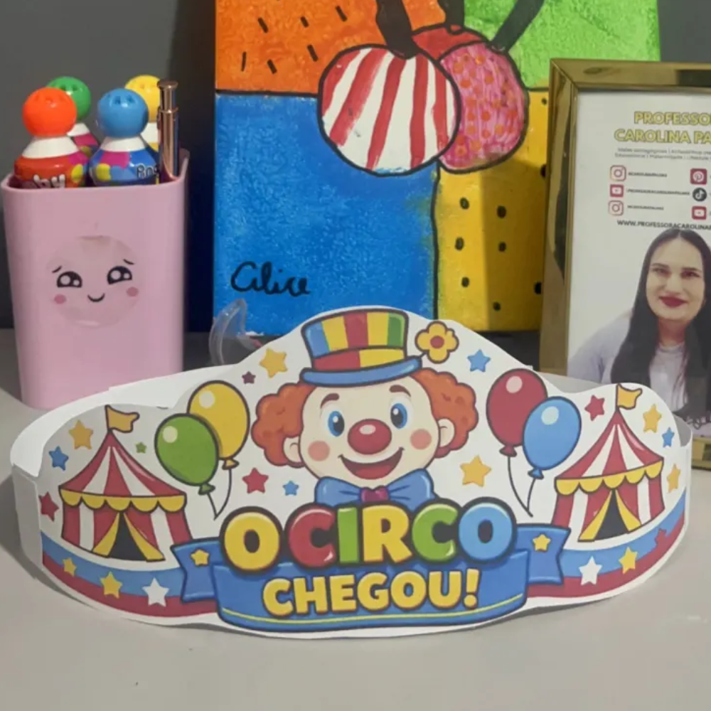 kit dia do circo - atividades interativas e coroas