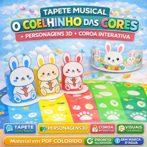 TAPETE MUSICAL - O COELHINHO DAS CORES